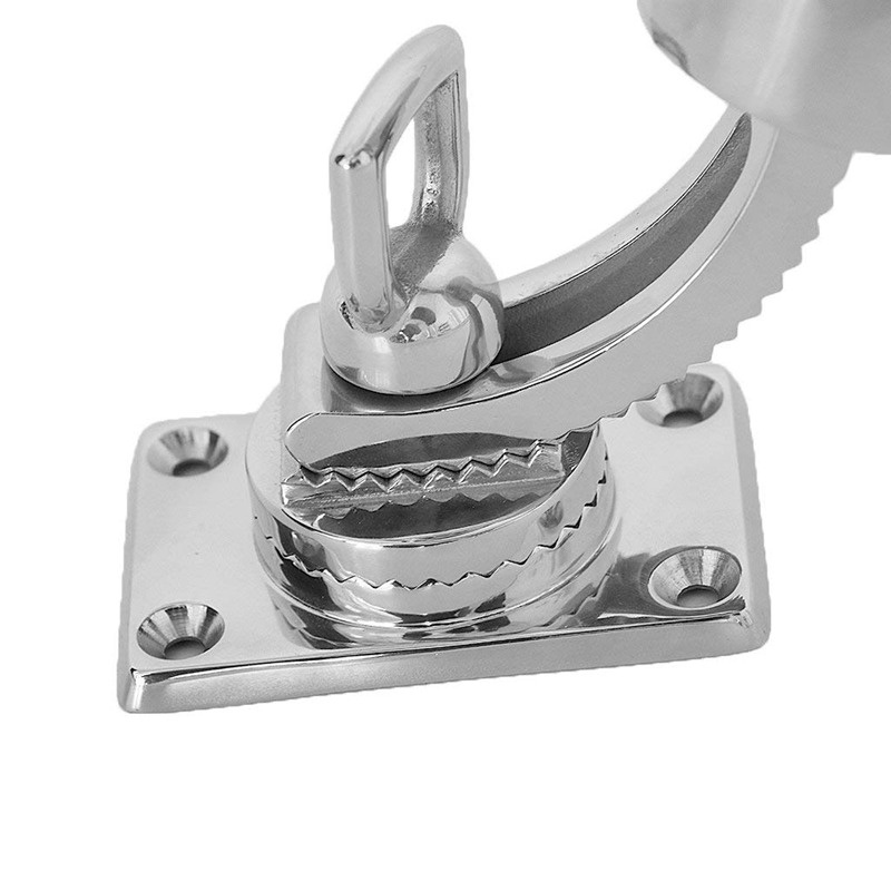 Giá Đỡ Cần Câu Cá Gắn Thuyền Màu Bạc Có Thể Điều Chỉnh Tiện Dụng