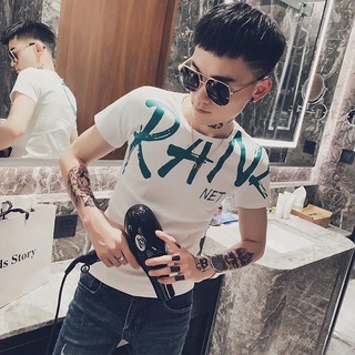 Áo thun nam tay ngắn in chữ tiếng anh kfwc