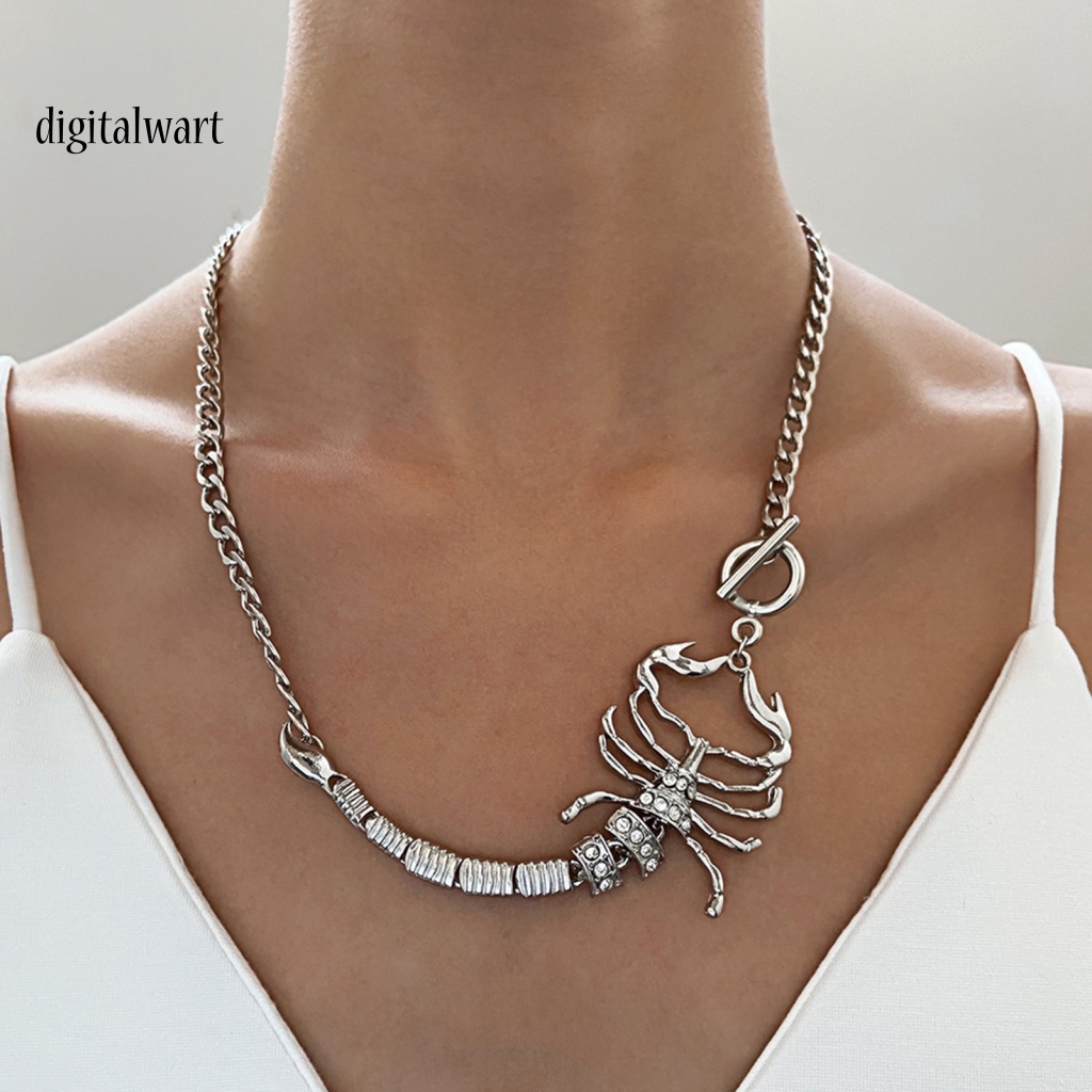 Kỹ Thuật Số| Vòng cổ Hợp Kim Hình Bọ Cạp Đính Đá Xinh Xắn Cho Nữ