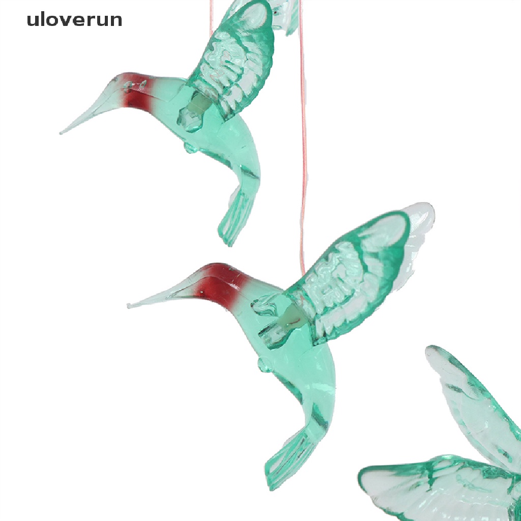 Uloverun Chuông Gió Hình Chim Ruồi Có Đèn led 7 Màu Sắc Sử Dụng Năng Lượng Mặt Trời Vn