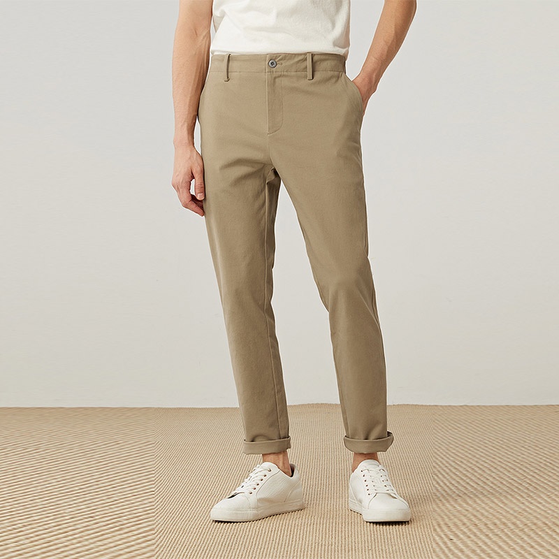 Quần Kaki Dài Ống Đứng Thời Trang Vintage Cho Nam