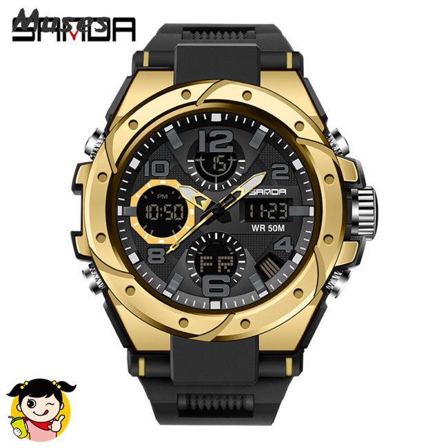 Đồng Hồ Thể Thao SANDA Chống Sốc Chống Thấm Nước 50m Dạ Quang Dành Cho Nam