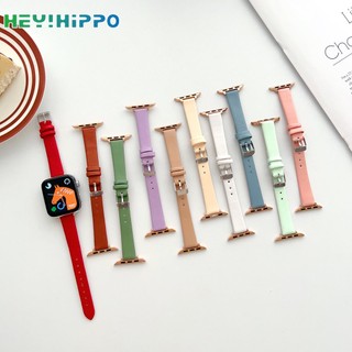 Dây Đeo Đồng Hồ Bằng Da PU Mỏng 49mm polychrome Cho iwatch Series 8 se 7 6 5 4 3 45mm 41mm 44mm 40mm 42mm 38mm