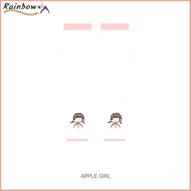 1 Cặp Ống Tay Áo Bằng Lụa Lạnh Chống Tia Cực Tím In Họa Tiết Hoạt Hình Dành Cho Hoạt Động Ngoài Trời