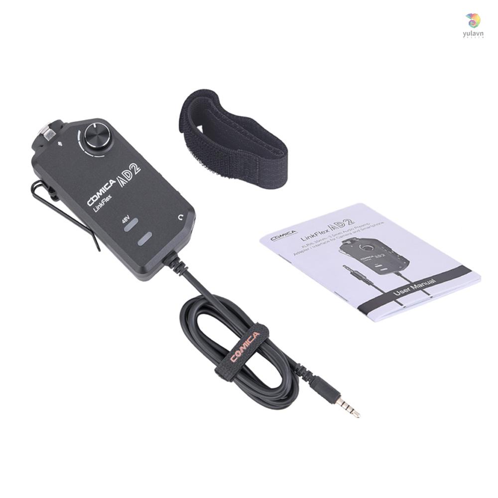 Bộ Chuyển Đổi Khuếch Đại Âm Thanh Micro AD2 XLR / 6.35mm-3.5mm Chuyên Dụng Cho Điện Thoại / Máy Ảnh