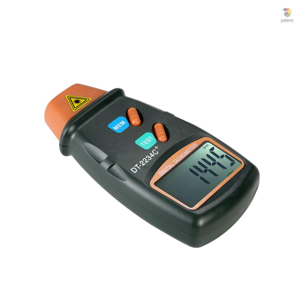 Đồng Hồ Đo Tốc Độ Kỹ Thuật Số Laser Không Tiếp Xúc Phạm Vi 2.5RPM-99,999RPM Kèm 3 Băng Phản Quang