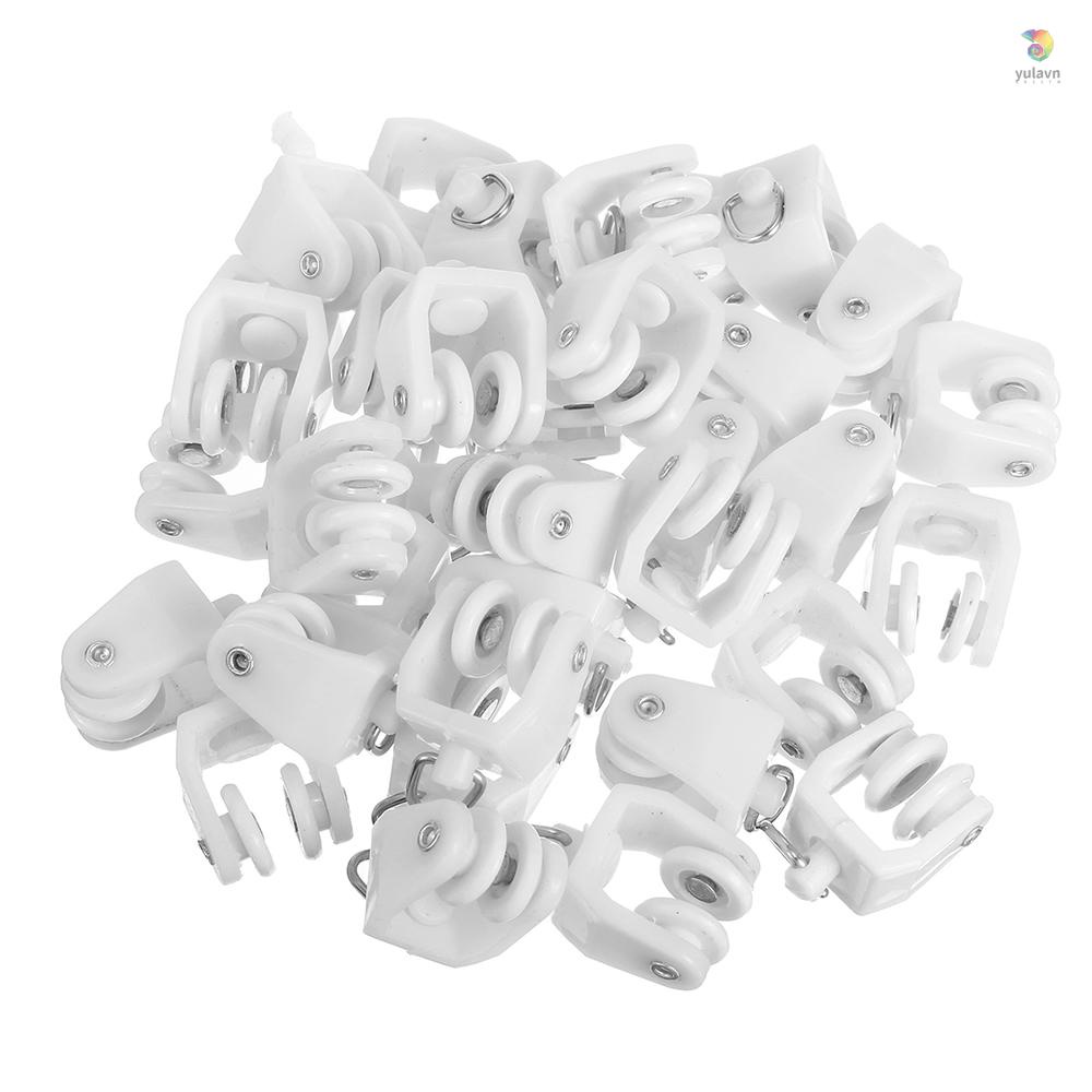 Thanh Trượt Rèm Cửa Linh Hoạt (Ròng Rọc + Tấm Gắn + Tấm Gắn + Con Dấu Nano)