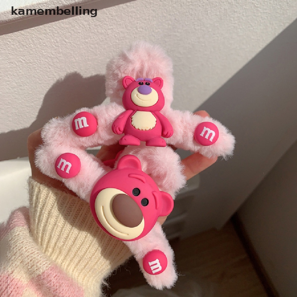 Kamembelling Kẹp Tóc Ba Chiều Hình Gấu Dâu Tây Hoạt Hình Dễ Thương Wen