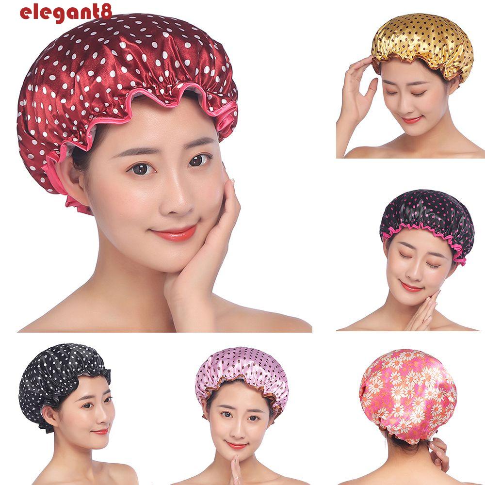 Mũ Trùm Tóc Hai Lớp Co Giãn Chống Thấm Nước Thanh Lịch Cho Nữ