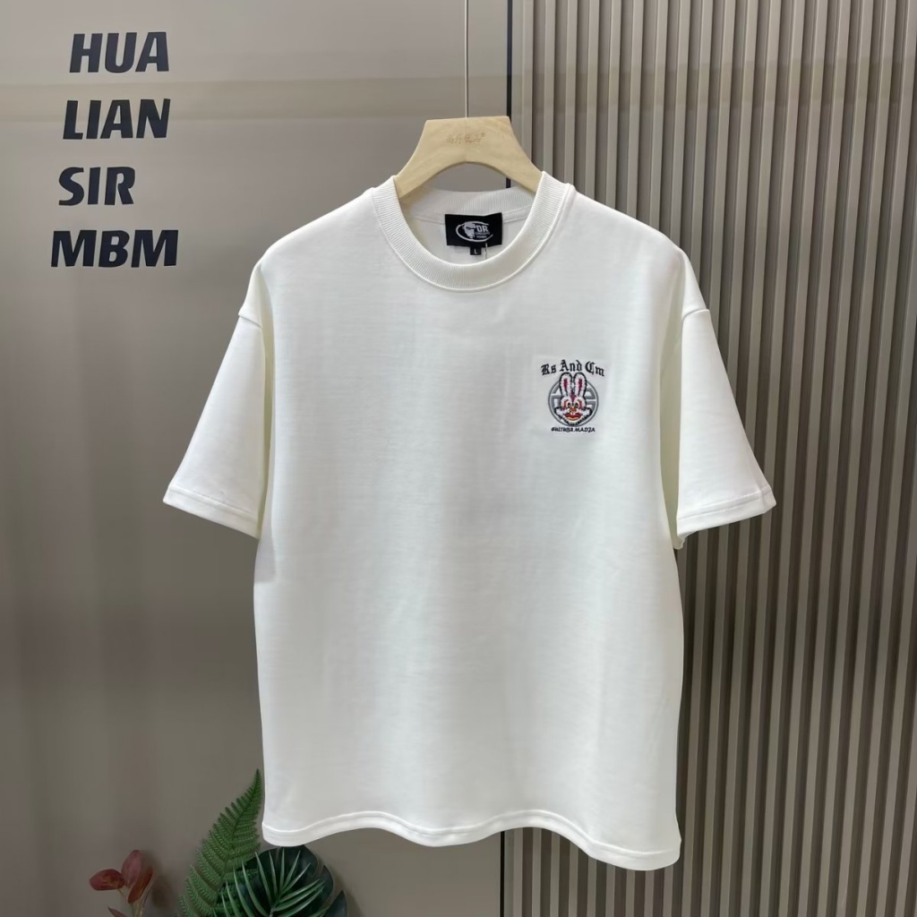 Áo Thun 100% Cotton Tay Ngắn Cổ Tròn Dáng Rộng Thời Trang Cho Nam Giới