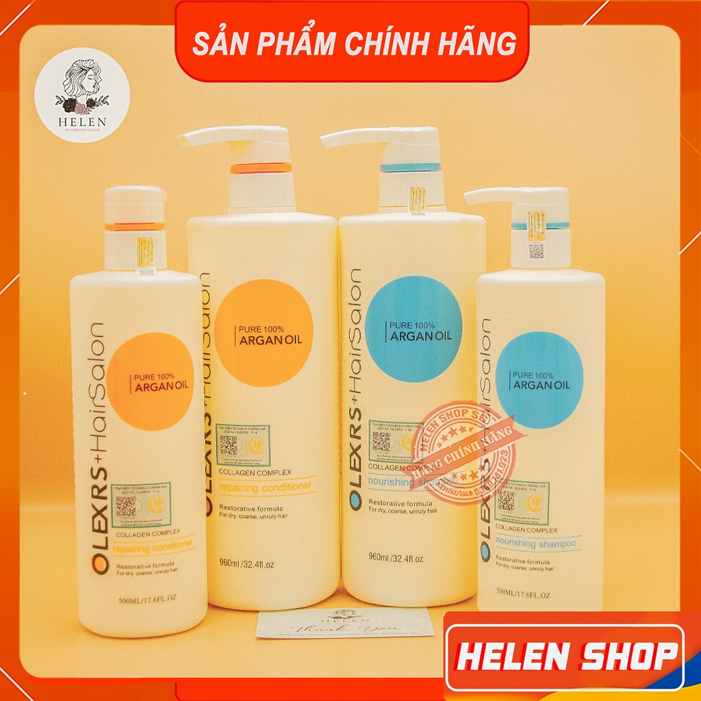 Cặp Dầu Gội Xả Olexrs Hair Salon 500ML - 960ML Cho Tóc Khô Xơ Hư Tổn Tóc Gàu Ngăn Rụng Tóc QT Hair Shop