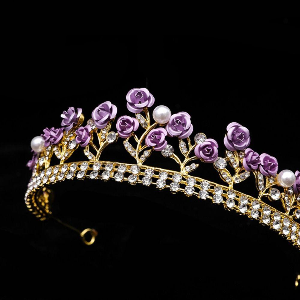 CABEZA Băng Đô Cài Tóc Hình Vương Miện Đính Đá Lấp Lánh Cho Nữ