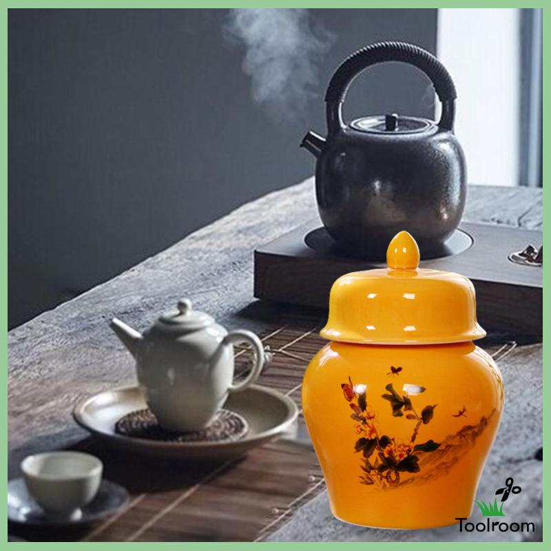 Hũ Gốm Đựng Trà Có Nắp Đậy Tiện Dụng