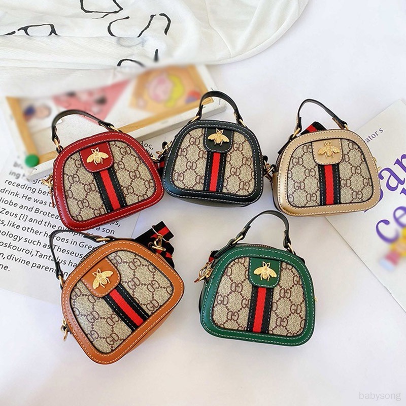 Túi Đeo Chéo Nhỏ In Họa Tiết Con Ong Đơn Giản Thời Trang Cho Bé Gái