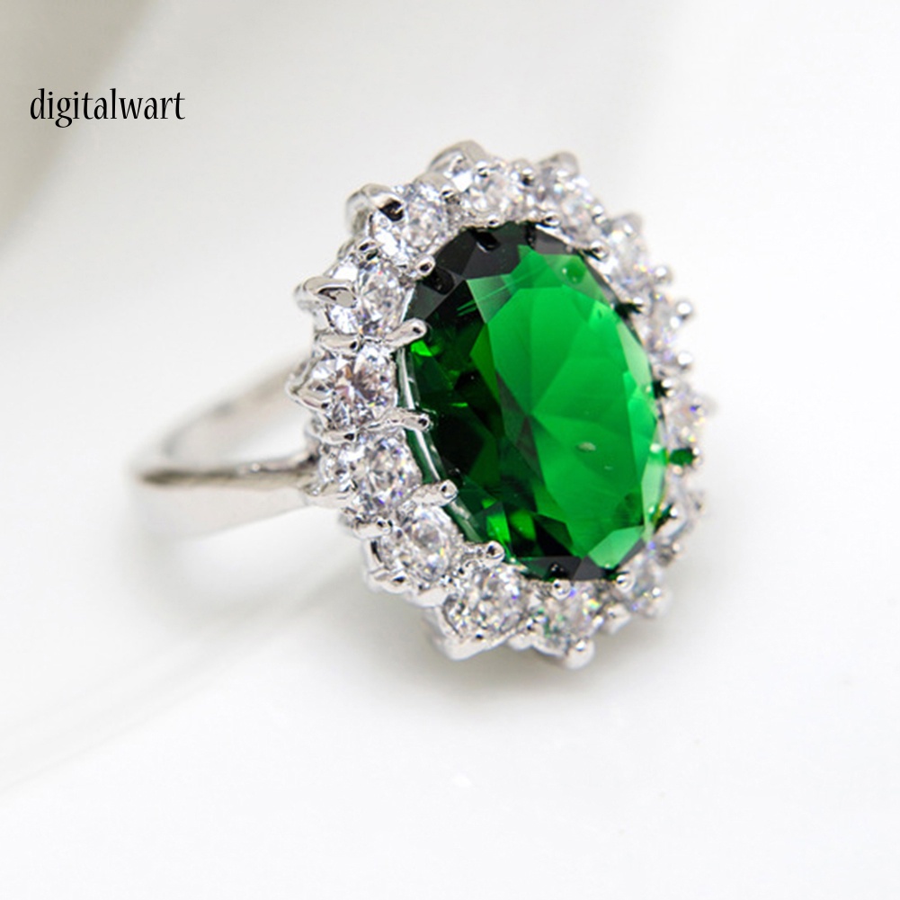 Kỹ Thuật Số| Bộ Trang Sức 3 Món Gồm Vòng cổ, Bông Tai, Nhẫn, Vòng Tay Đính Đá