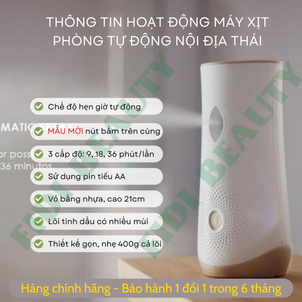 Máy Xịt Thơm Phòng Tự Động GLADE 9 Hương Thơm Dịu Nhẹ, Thay Lõi 269ml,