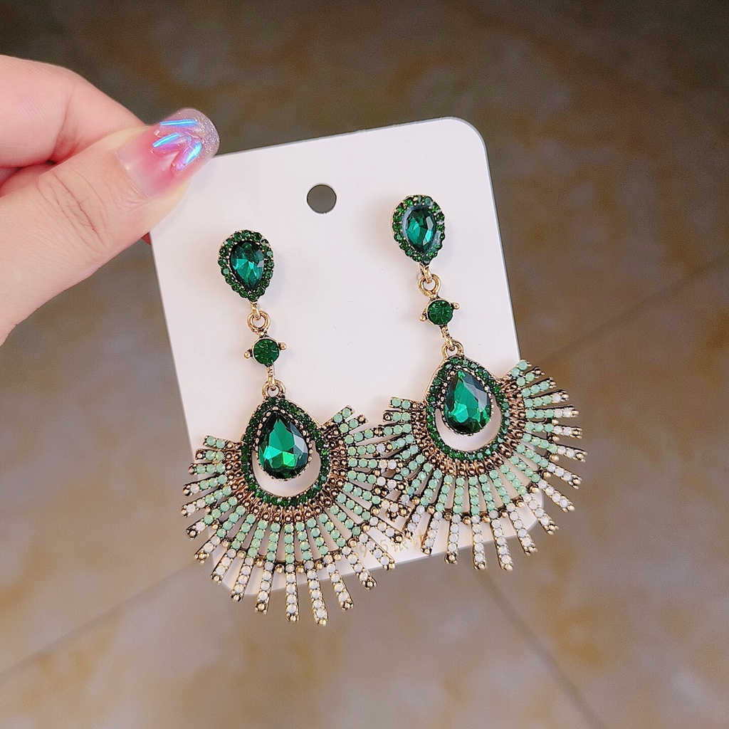 Khuyên Tai Hình Quạt Đơn Giản Thời Trang Bằng Bạc Phong Cách Mới