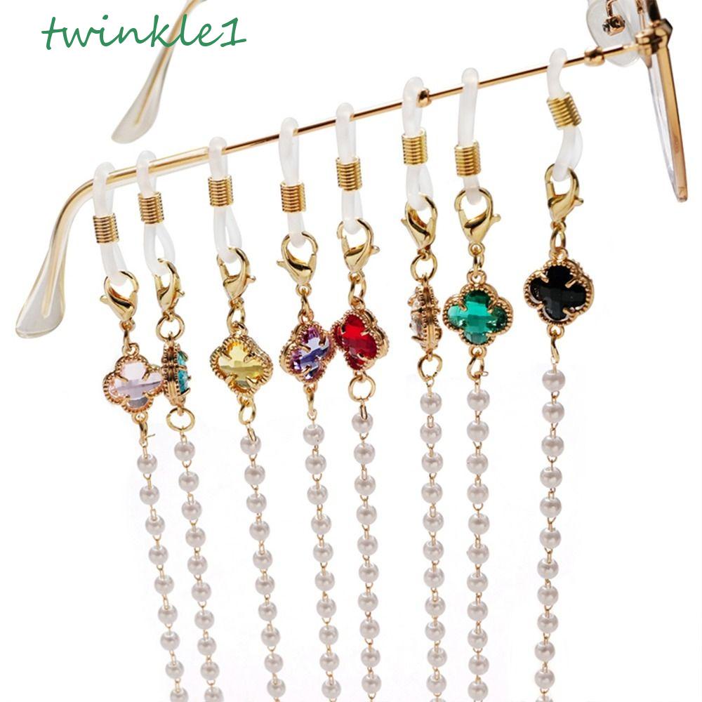 Dây Đeo Mắt Kính Bằng Kim Loại Kiểu Dáng Sang Trọng Cho Nữ|Dây Đeo Khẩu Trang Nhiều Màu Sắc Tiện Dụng|Dây Chuỗi Hạt Đeo Cổ Chất Lượng Cao