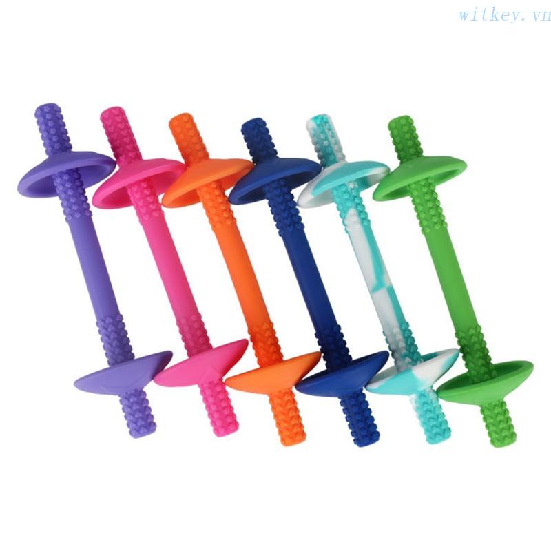 Bộ 2 Ống Silicone Rỗng Mát Xa An Toàn Cho Bé Sơ Sinh Mọc Răng