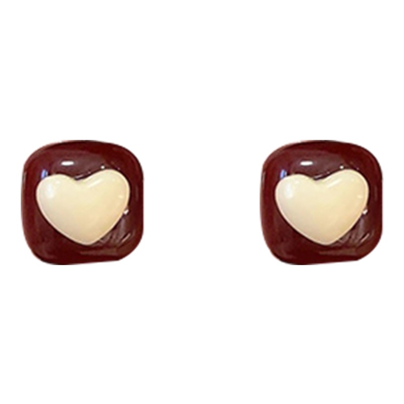 Khuyên Tai Hình Trái Tim Đỏ Dễ Thương Thời Trang 2023