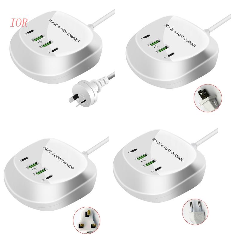 Cục Sạc Nhanh Giao Diện USB Kép 40W Cho Điện Thoại / Máy Tính Bảng PD QC3.0