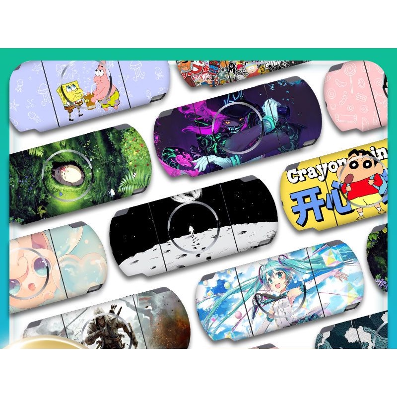 Sticker Dán Trang Trí Máy Chơi Game PSP 2000 PSP 1000 PSP 3000 PSP 2000 Họa Tiết Hoạt Hình Nhiều Màu Sắc