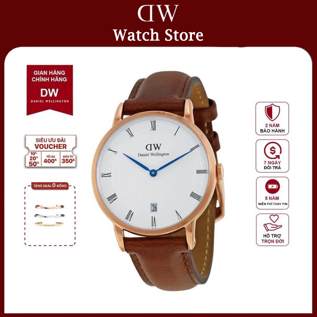 Đồng hồ nam Daniel Welington Dapper St Mawes viền vàng - Daniel Store .
