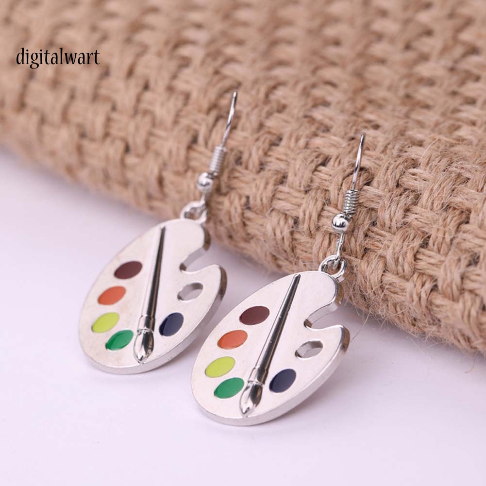 Kỹ Thuật Số| Bông Tai Dạng Móc Treo Hình Bảng Màu Vẽ Thời Trang Cho Nữ