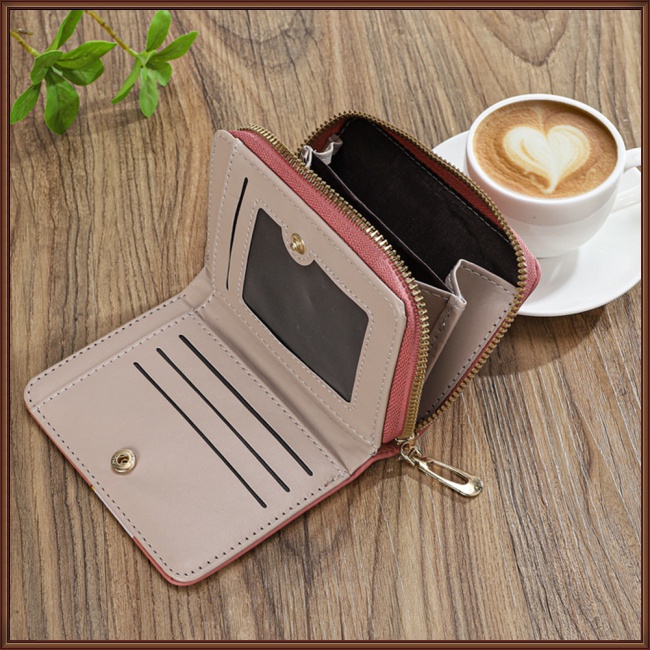 Ví Da Pu Đa Năng Họa Tiết Hoa Xinh Xắn Cho Nữ