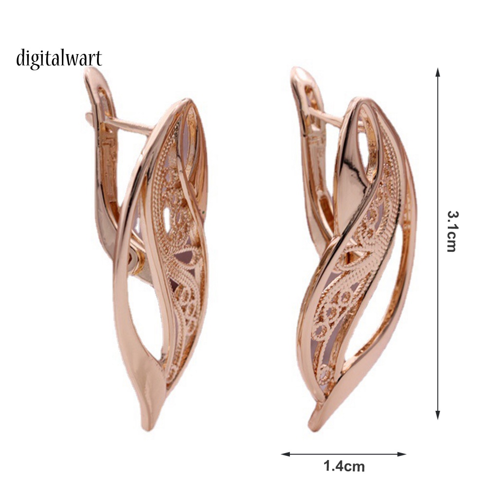 Kỹ Thuật Số| 1 Đôi Khuyên Tai Kim Loại Vintage Cho Nữ