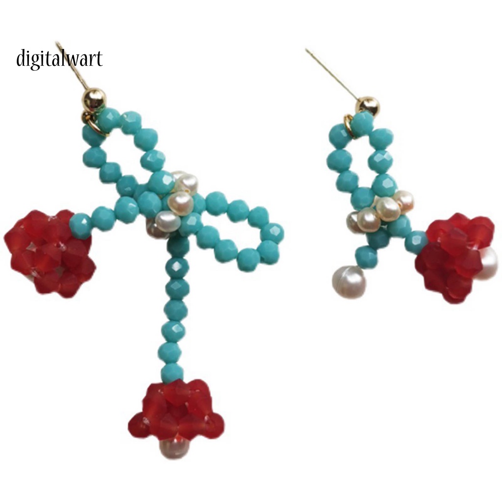 Kỹ Thuật Số| Bông Tai Chuỗi Hạt Ngọc Trai Phối Hoa Thanh Lịch Cho Nữ