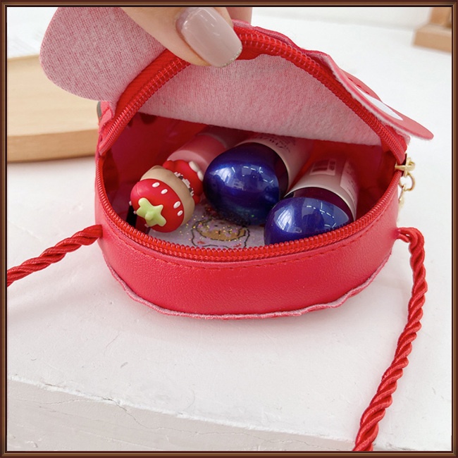 Túi Da Pu Đeo Chéo Mini Họa Tiết Hoạt Hình Động Vật Đáng Yêu Cho Bé