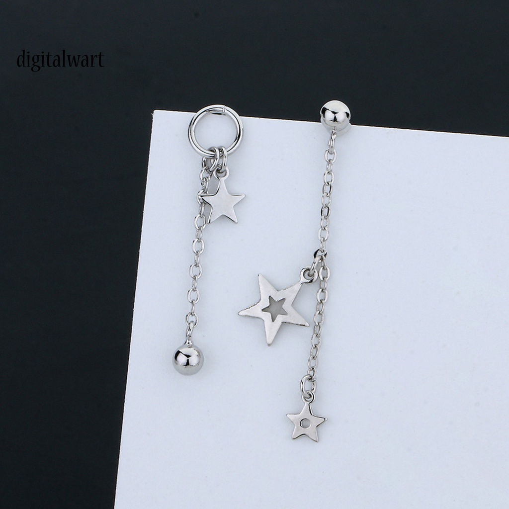 Kỹ Thuật Số| 1 Đôi Bông Tai Dáng Dài Mặt Ngôi Sao Phối Tua Rua Màu Sắc Ngọt Ngào Thời Trang