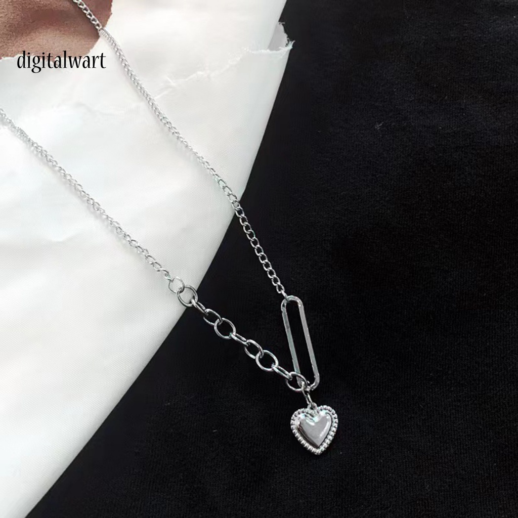 Kỹ Thuật Số| Vòng Cổ Choker Dây Xích Dày Mặt Hình Trái Tim Không Phai Màu Chống Rỉ Sét Phong Cách Hip Hop Punk Cho Cuộc Sống Hàng Ngày