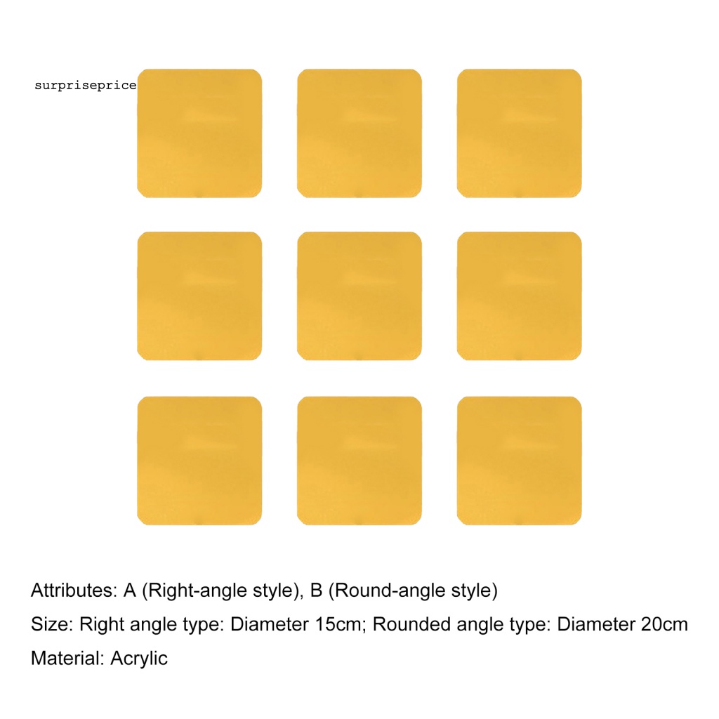 Bộ 9 Miếng Dán Tường Tráng Gương Bằng Acrylic Chống Mòn Có Thể Tháo Gỡ Cho Nhà Ở