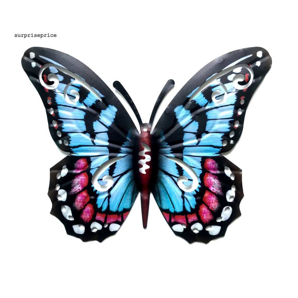 Sticker Dán Tường Trang Trí Hình Bướm 3D Bằng Sắt