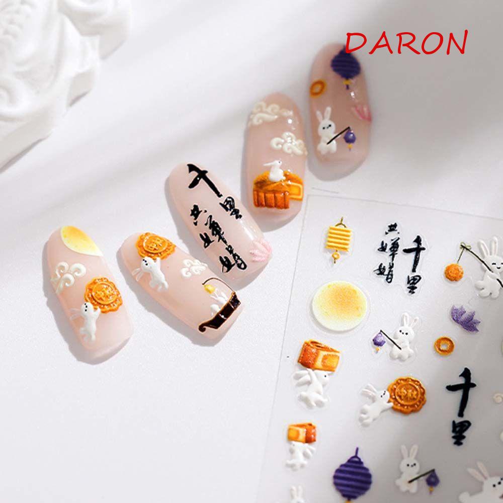 Miếng Dán Trang Trí Móng Tay Hình Hoa Sen / Mặt Trăng / Hoa Sen Độc Đáo Thời Trang
