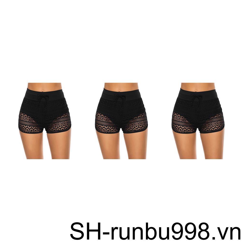 Bộ Đồ Bơi 1 / 2 / 3 Quần Lưng Cao Phối Ren Thoáng Khí Quyến Rũ Cho Nữ