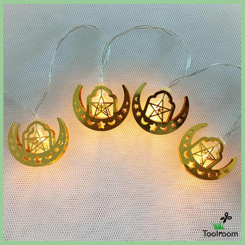 Dây Đèn LED 9.84 "Hình Ngôi Sao / Mặt Trăng Trang Trí Lễ Hội Ramadan