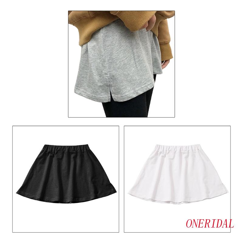 Áo Sweater Giả Hai Lớp Co Giãn Màu Trơn Xẻ Tà Bên Hông Trang Trí Dành Cho Nữ