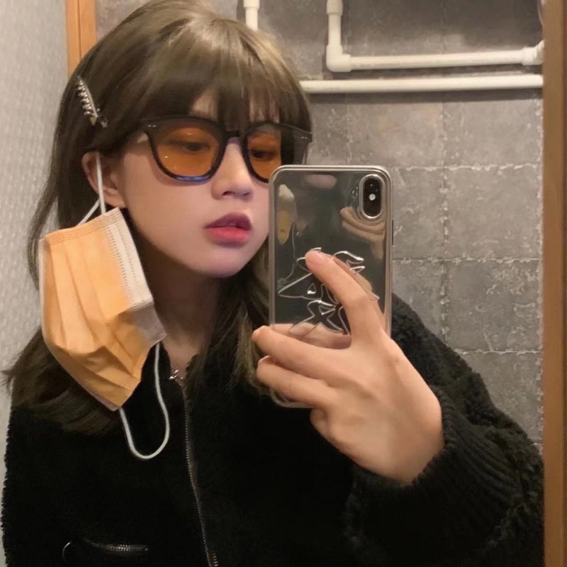 Kính Mát Gọng Vuông Màu Đen Chống Tia UV Thời Trang Cho Nam Và Nữ