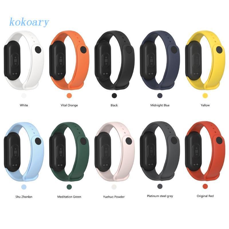 Dây Đeo Thay Thế Chất Liệu Silicon Màu Trơn Cho Mi Band 8