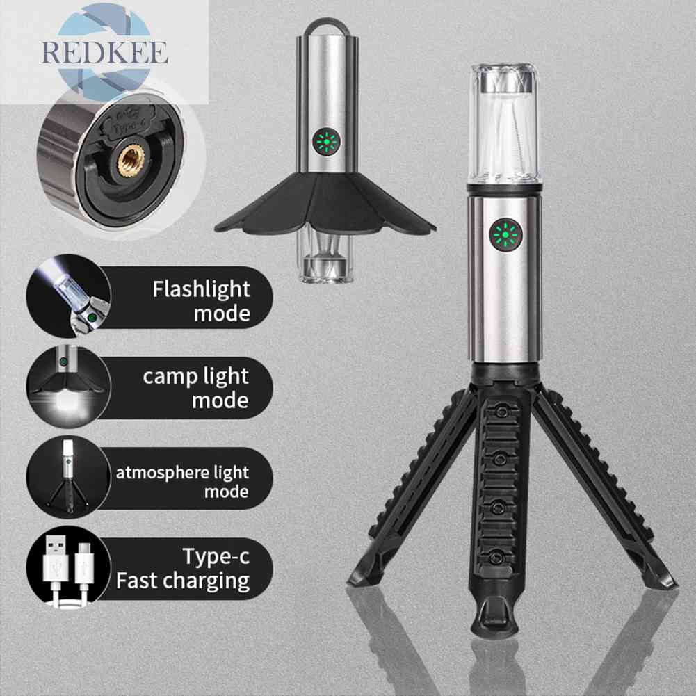 Đèn Pin Cắm Trại Mini Có Chân Tripod Tiện Lợi