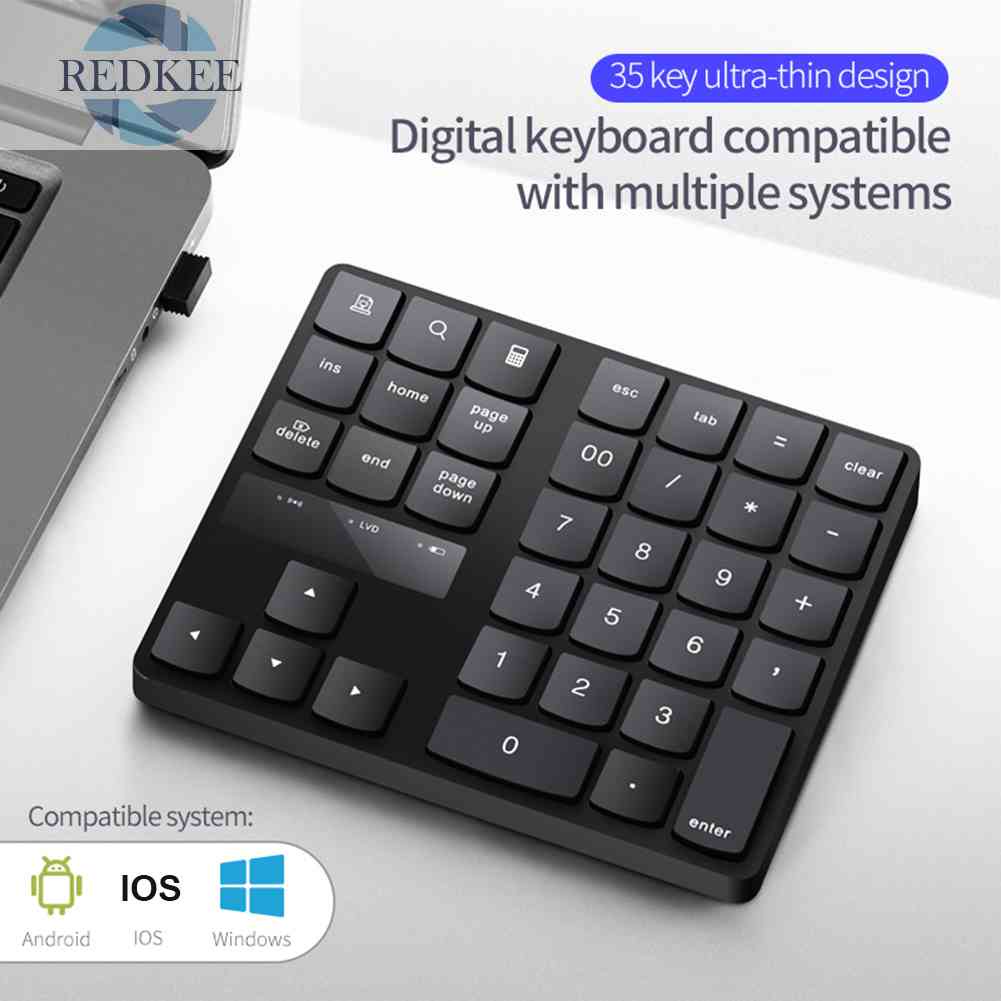 Bàn Phím Số 2.4GHz Không Dây 35 Phím Bấm