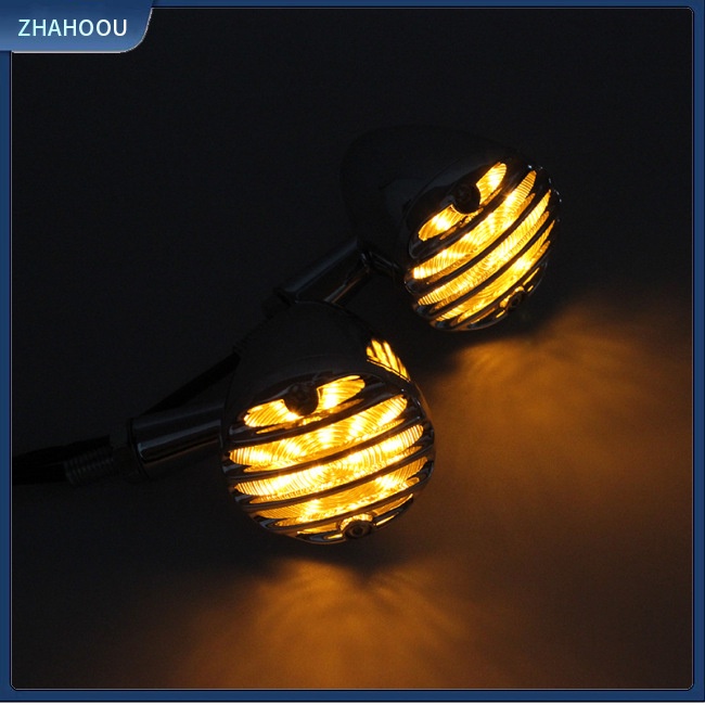 ☃Phụ Kiện Trang Trí Nhà Cửa Độc Đáo Sáng Tạo☃ 1 Cặp Đèn Led Xi Nhan Chống Thấm Nước Phong Cách Retro Dành Cho Xe Mô Tô