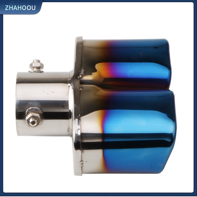 ☃Phụ Kiện Trang Trí Nhà Cửa Độc Đáo Sáng Tạo☃ Ống Xả Khí Thải Đầu Vuông 2.5-inch Bằng Thép Không Gỉ Cho Xe Ô Tô