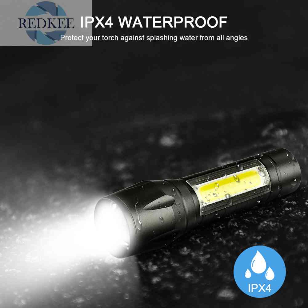 Đèn Pin 4 Bóng LED COB 2021 Thiết Kế Nhỏ Gọn Đa Năng Tiện Dụng