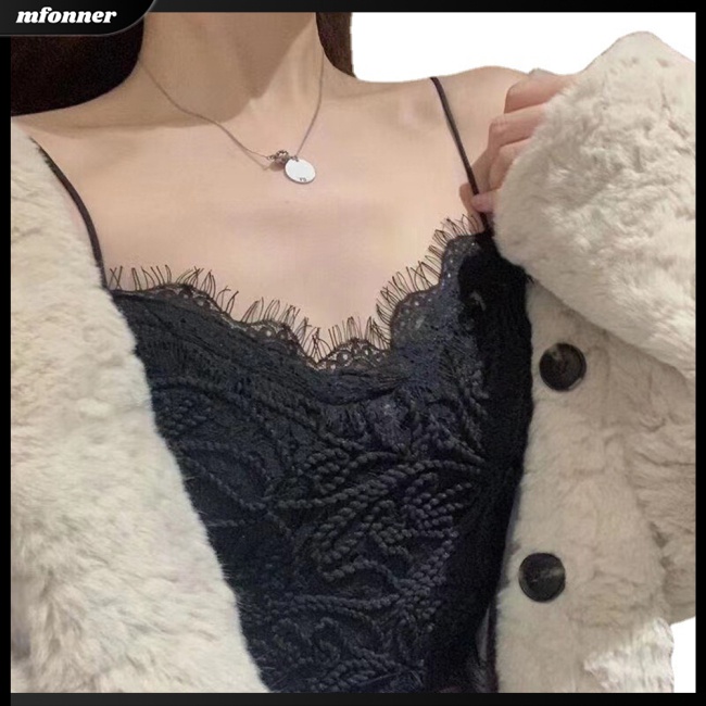 Áo Lót Ren Hai Dây Màu Sắc Trơn Thoáng Khí Gợi Cảm Cho Nữ