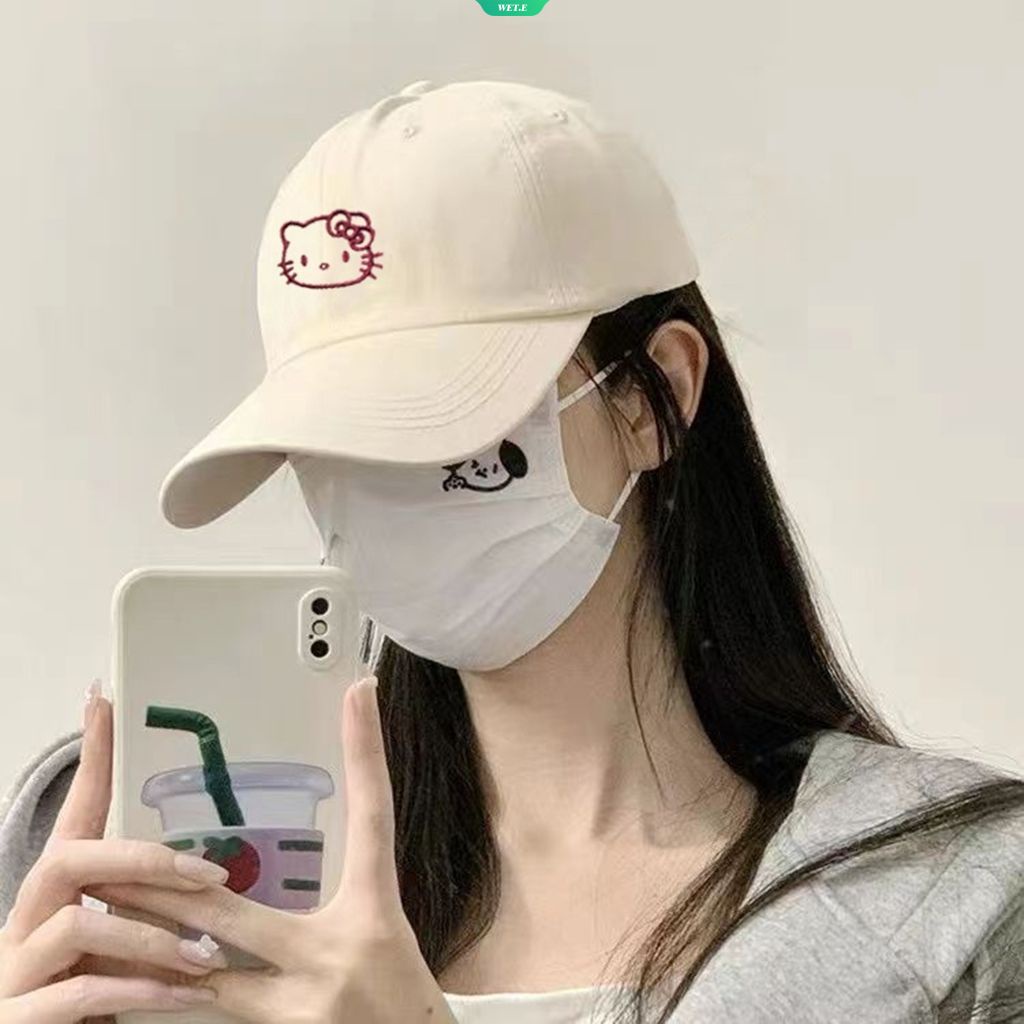 Mũ Lưỡi Trai In Hình Sanrio Hello Kitty Phong Cách Hàn Quốc Thời Trang Mùa Hè 2023 Y2k
