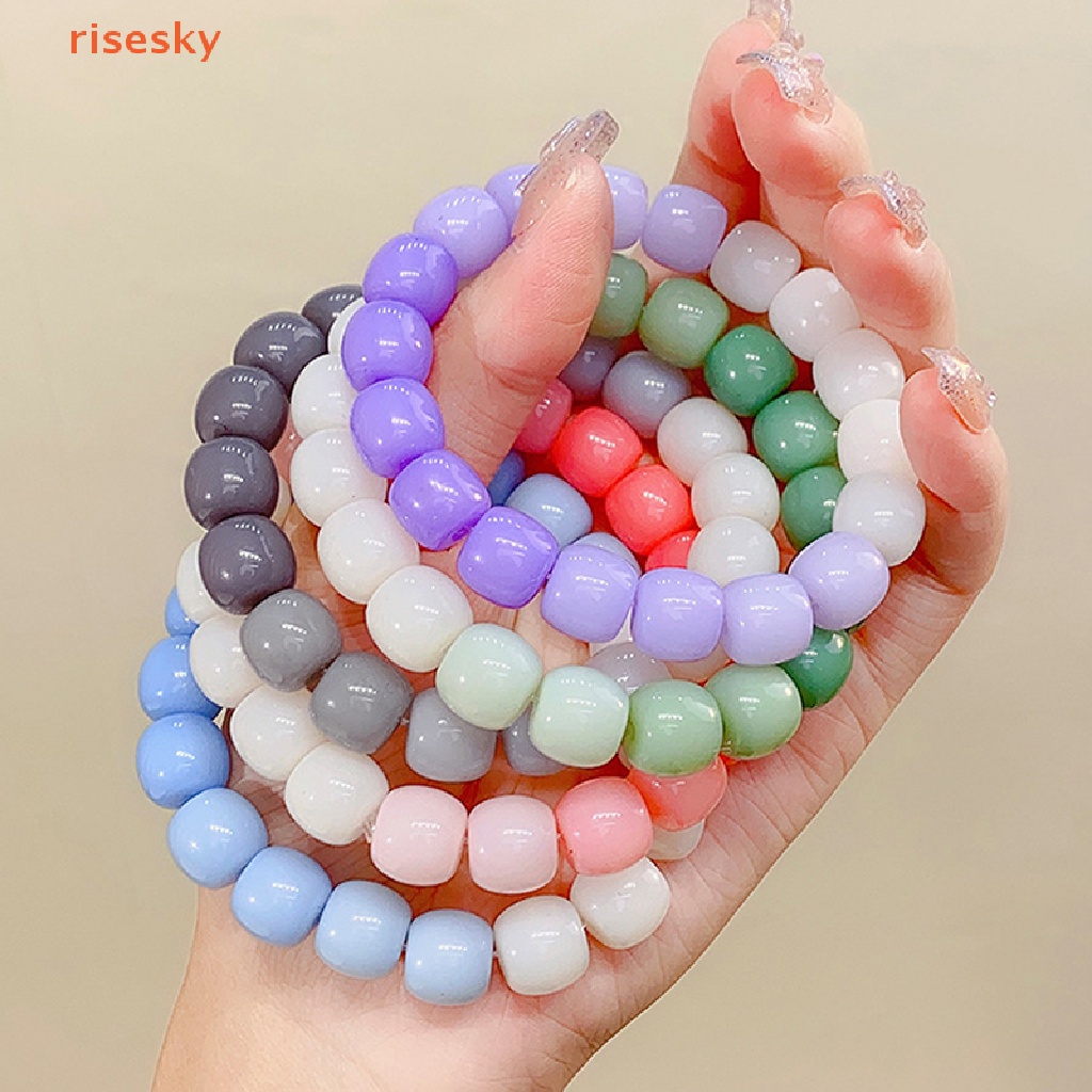 Vòng Tay Hạt Nhựa Acrylic Màu Gradient Dễ Thương Cho Nữ